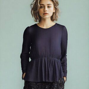 Zara Peplum Satin Blouse